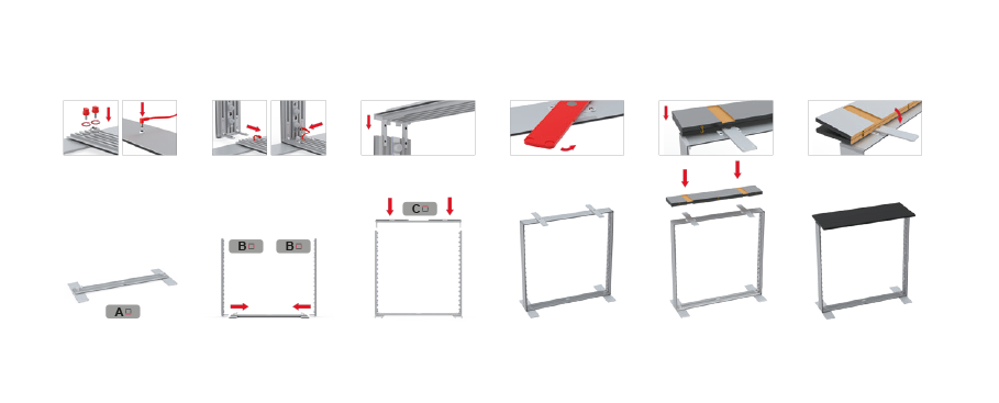 assembly instructions for the LEDUP table